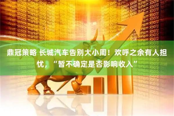 鼎冠策略 长城汽车告别大小周！欢呼之余有人担忧，“暂不确定是否影响收入”