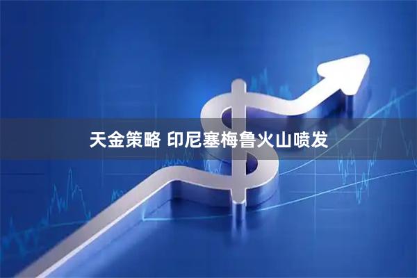 天金策略 印尼塞梅鲁火山喷发